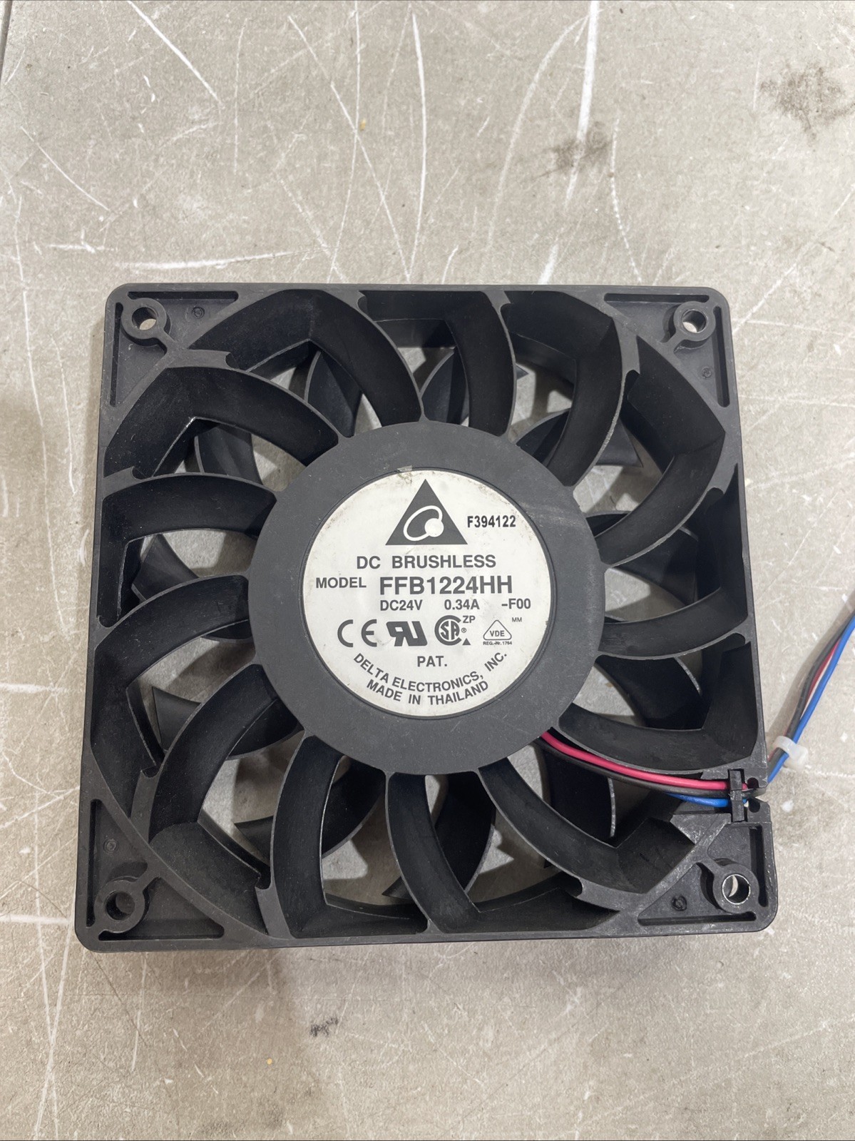 Delta IP55 120mm x 25mm DC 24V Dust Protected, Water Resistant FFB1224HH-T500