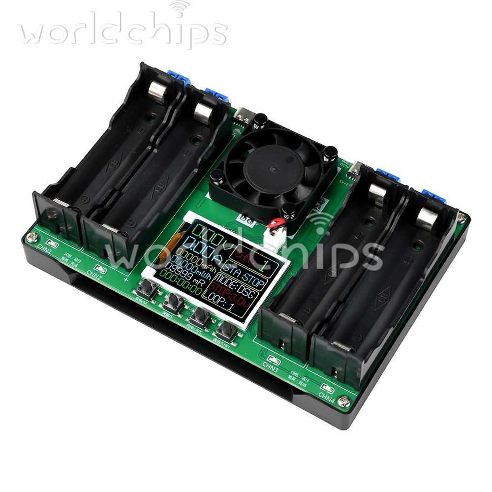 4Channel 18650 Battery Capacity Internal Resistance Tester Auto Charge Discharge