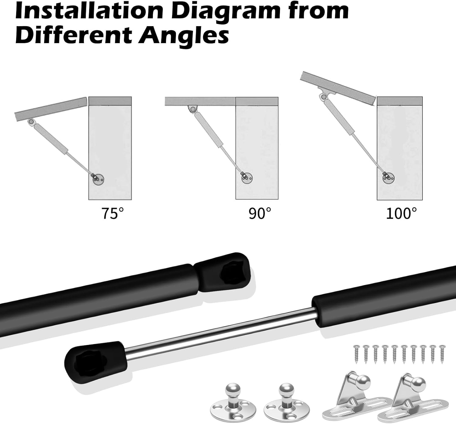 10 Inch Gas Struts 2 Pack, 100N/22.5LB Force Gas Springs for RV Be Style: 100N