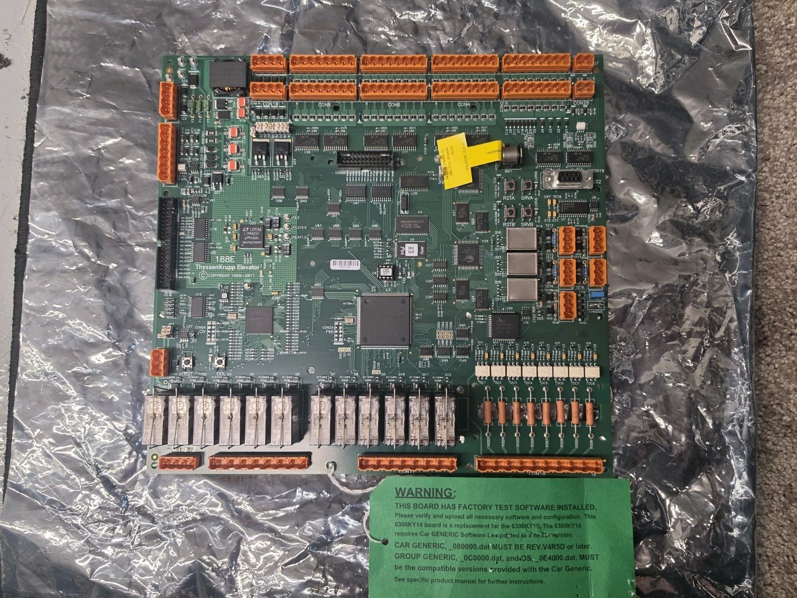 TAC20 CPU 188e 6300KY14 Rev AK thyssenkrupp tkelevator