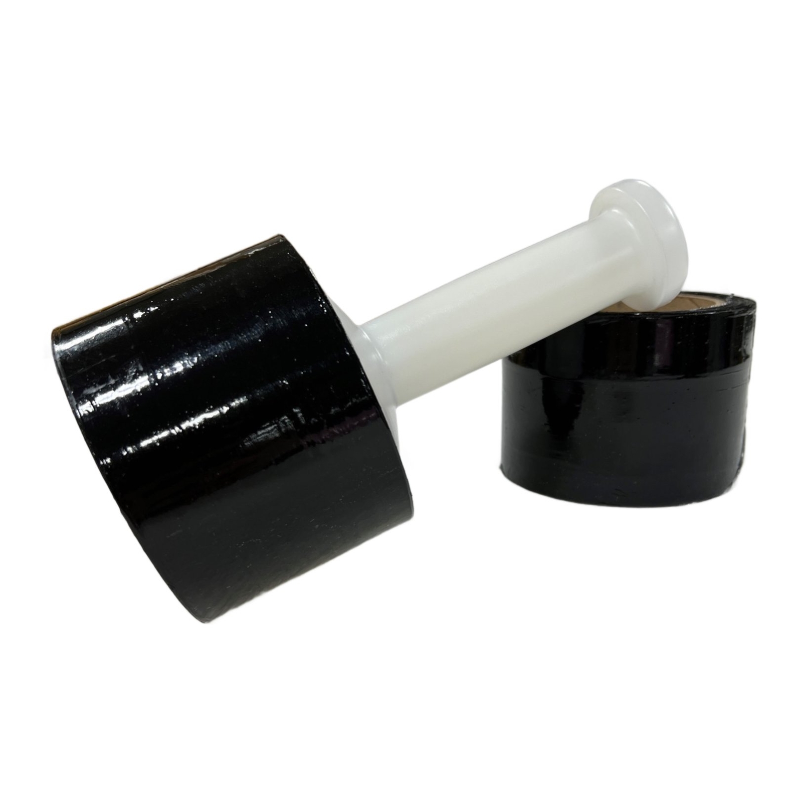 3″ in. x 1000FT 80 Gauge 18 Rolls Stretch Shrink Film Hand Wrap + Handle Black