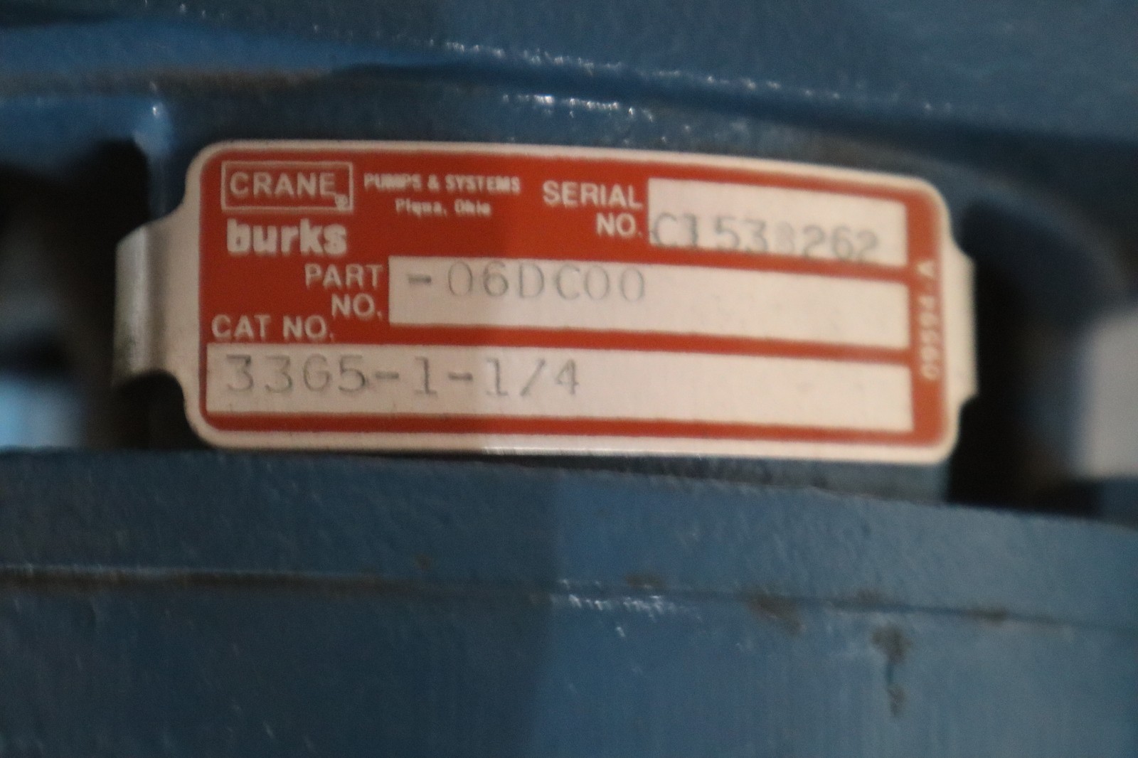 CIRCULATION BURKS G5 PUMP 33G5-1-1/4 230-440V 1/3 HP 3 PHASE – STOCK M-25CC