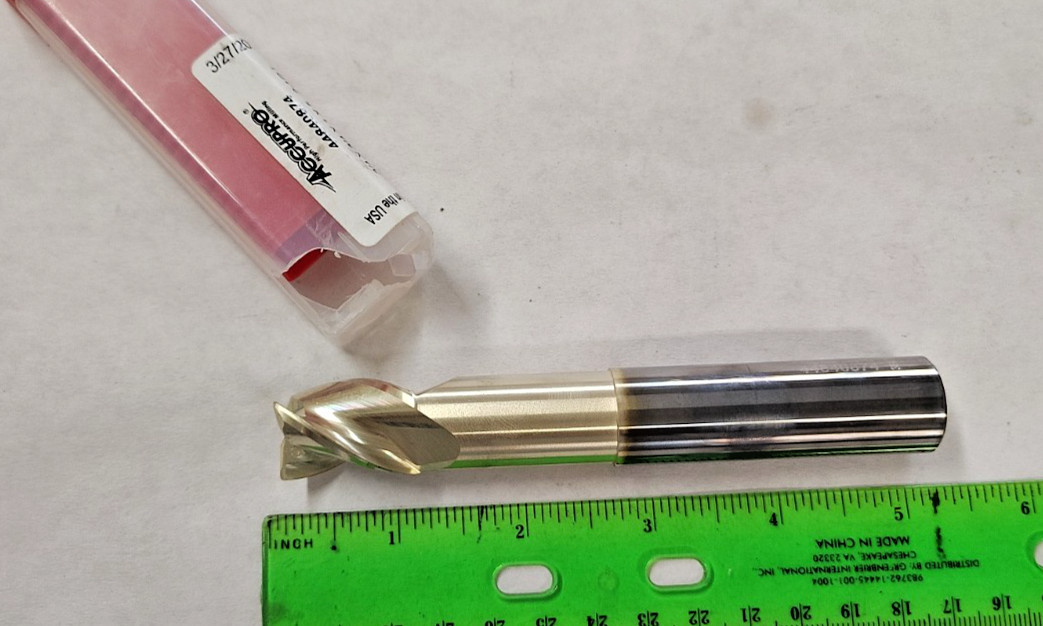 Accupro 3/4 x 3/4 x 1 x 5″ OAL 3 FL Carbide SC Seem Alum Necked End Mill