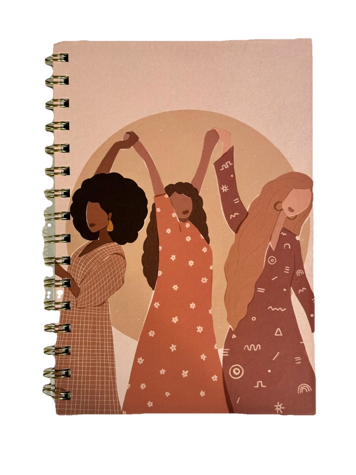 Jones Studio Pink Women’s Spiral Notebook Heritage Sisters Friends Females 8×6