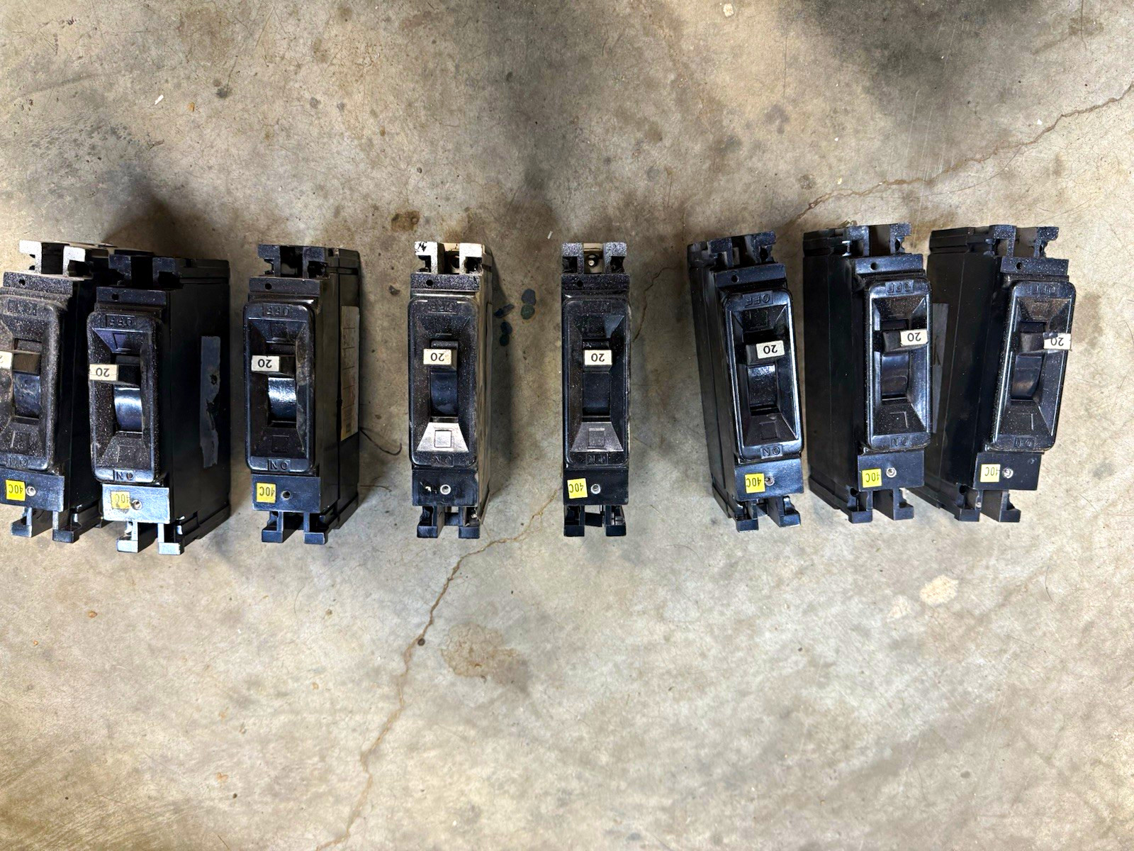 Federal Pacific Electric NC-904 1-Pole 20A Breaker 277VAC 125VDC Lot.priced each
