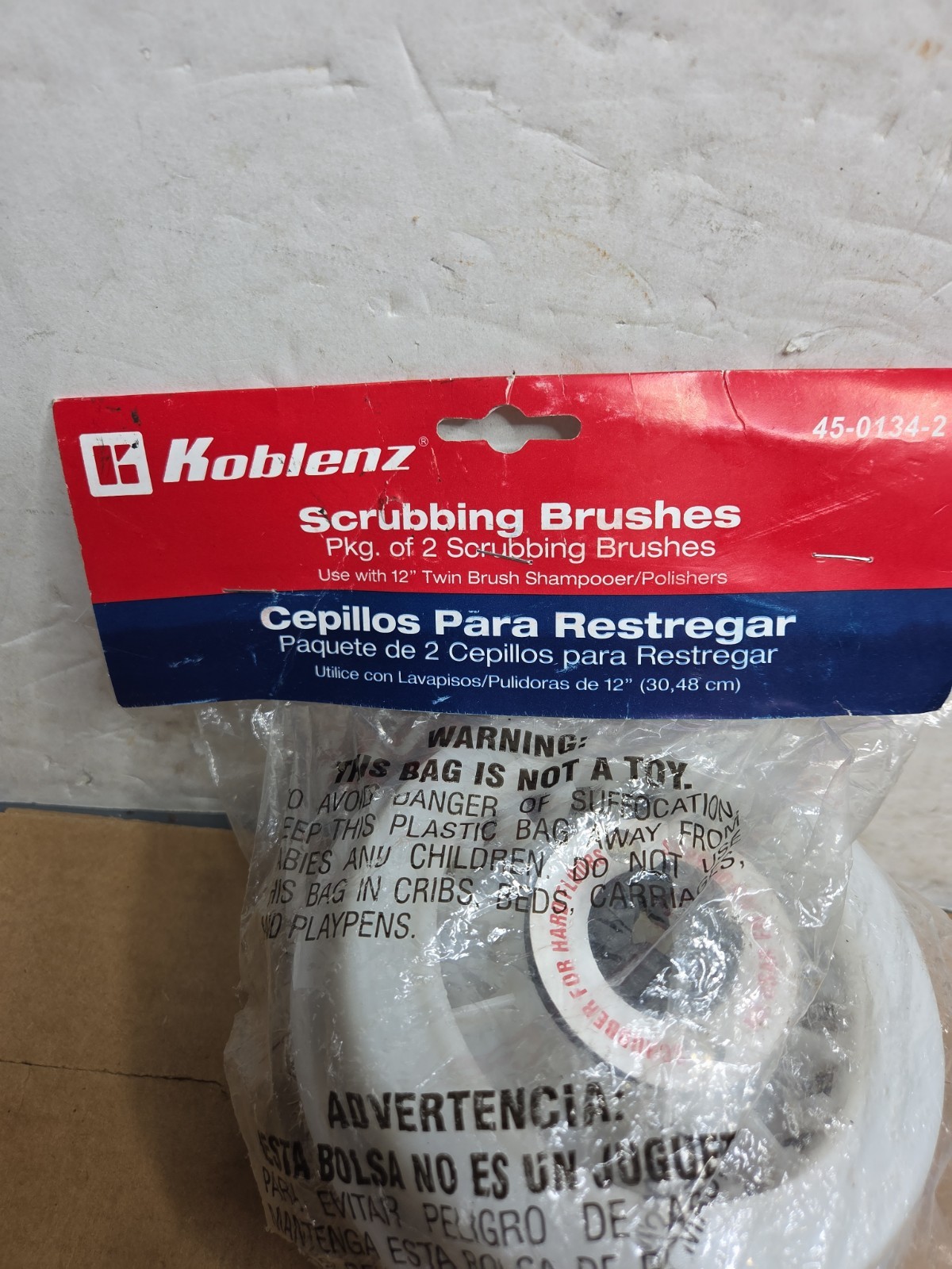 2 Pack Koblenz Floor Standard, 9″L x 6″W x 2″H, 45-0134-2, Scrubbing Brush