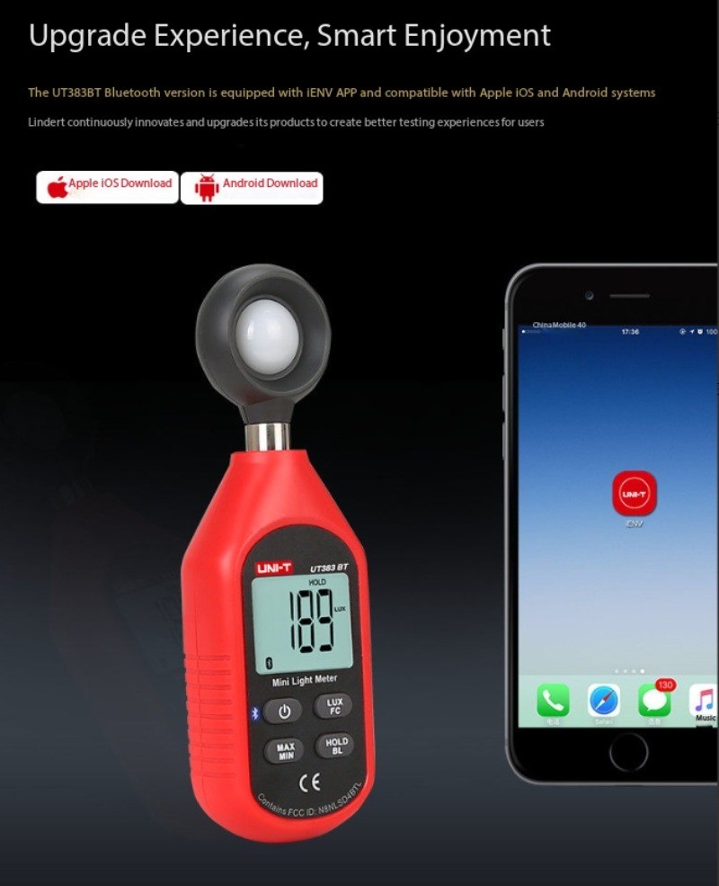 Mini Lux Meter, Digital Lux Meter, Brightness Photometer, Sound Level Meter