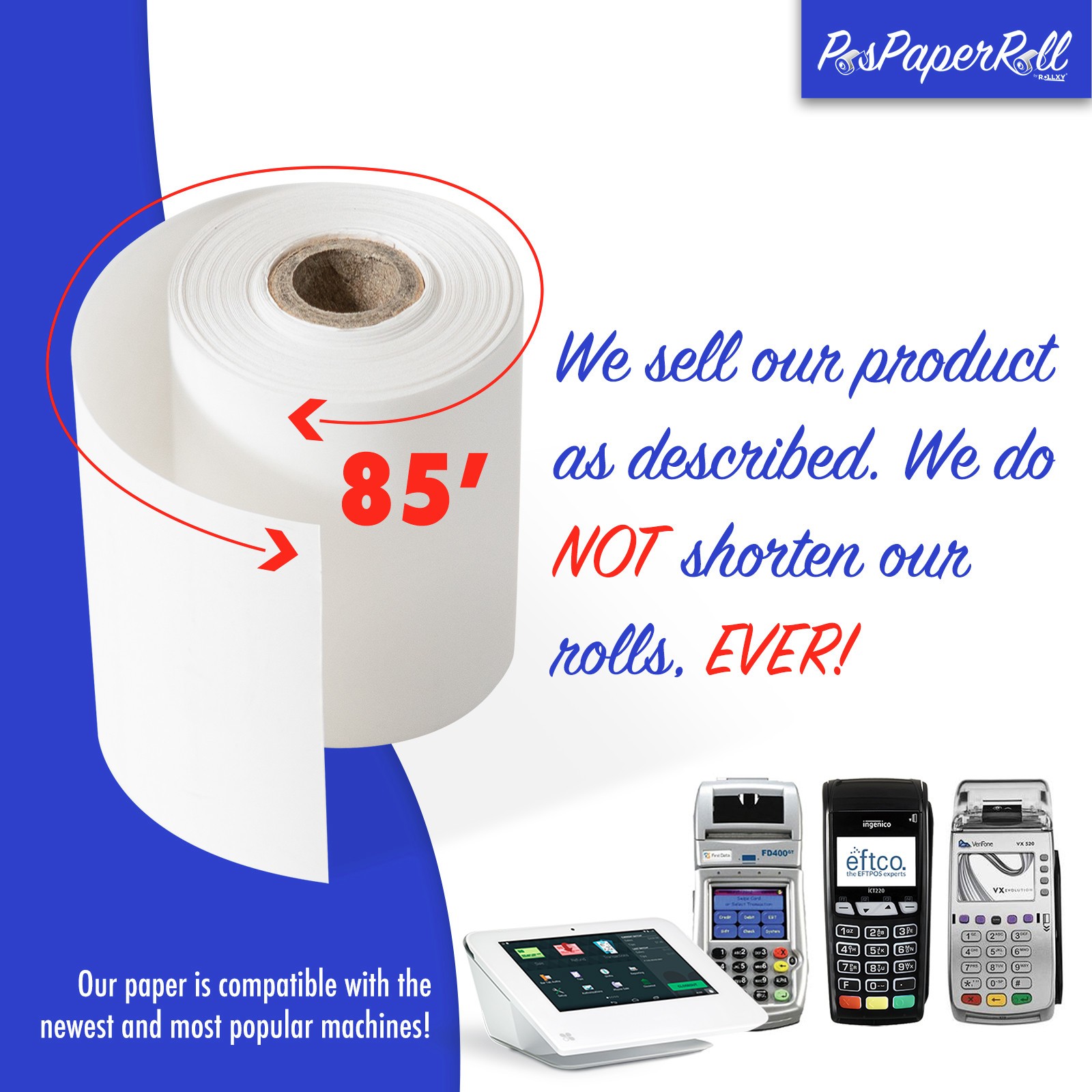 NCR Thermal Receipt Paper, 2.25 Inches x 85″ (9 ROLLS ONLY) [Office Product]