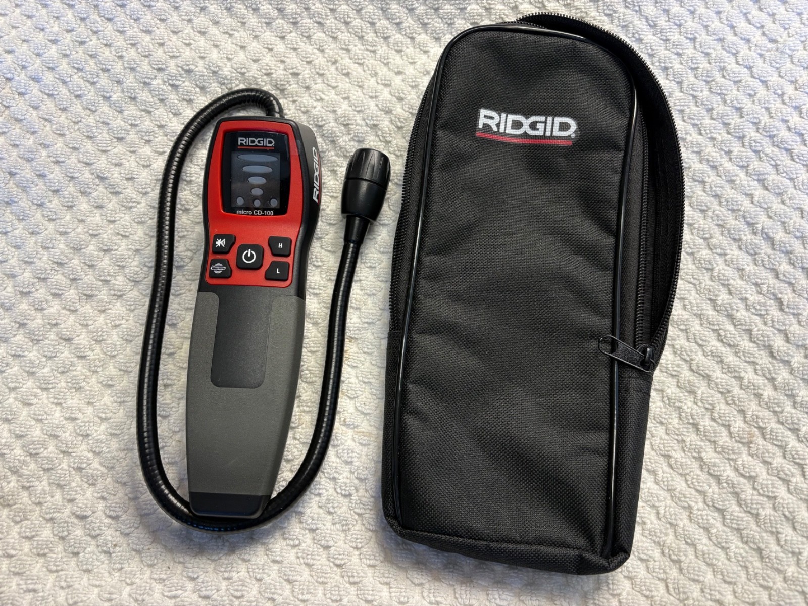 Ridgid Micro CD-100 Combustible Gas Detector With Nylon Soft Case & Batteries