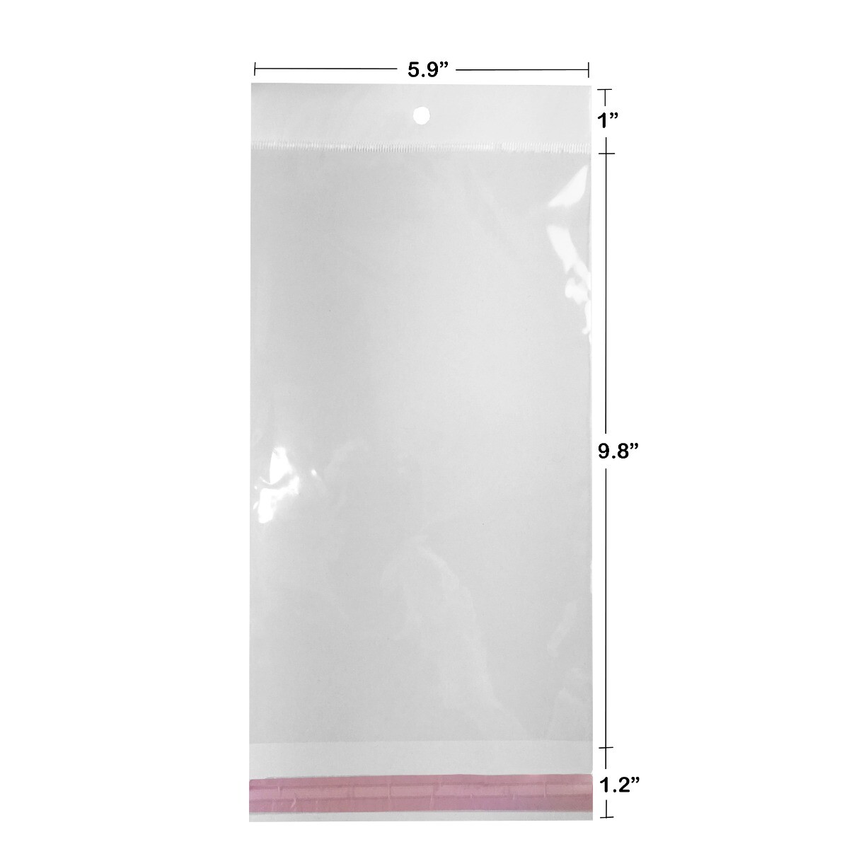 UOFFICE Clear Resealable Cellophane Bags, 5.9″ x 9.8″ 1.2 Mil