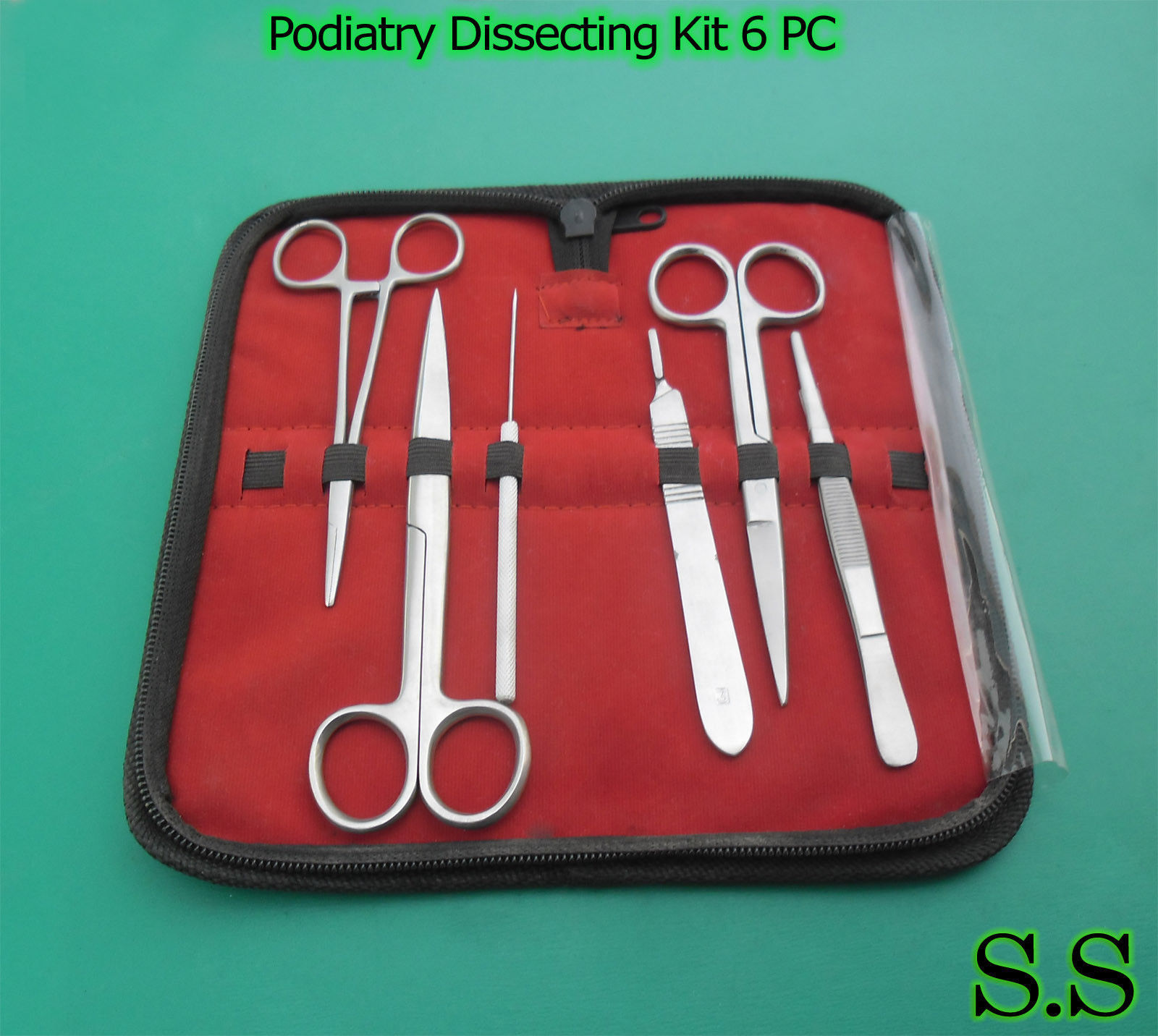 Podiatry Dissecting Kit 6 PC. Stainless Steel