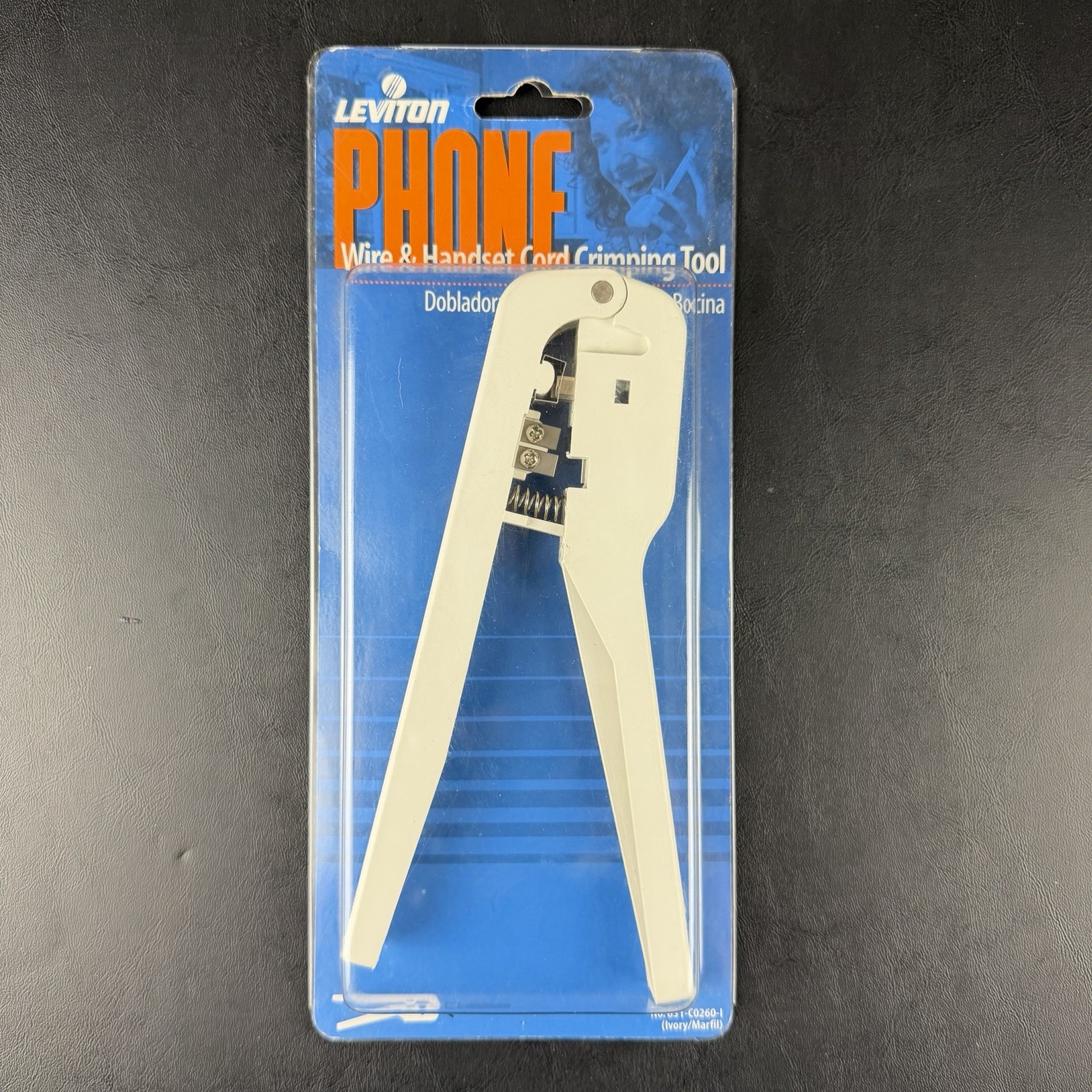 Leviton 831-C0260-1 C0260 Phone Wire Handset Cord Crimping Tool RJ11 RJ12 NOS