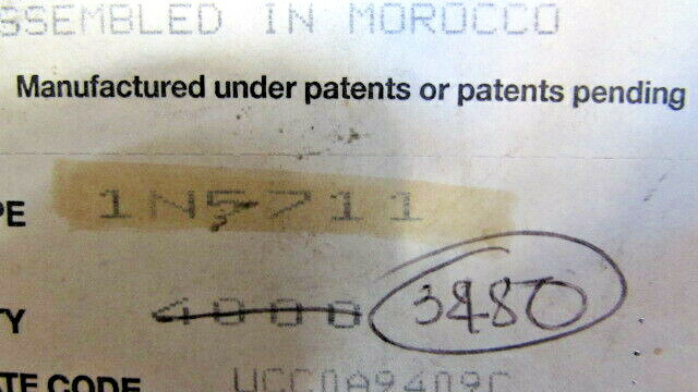 Lot of 20 1N5711 ST Microelectronics Schottky Diode 70V 15mA 430mW DO-35 NOS USA