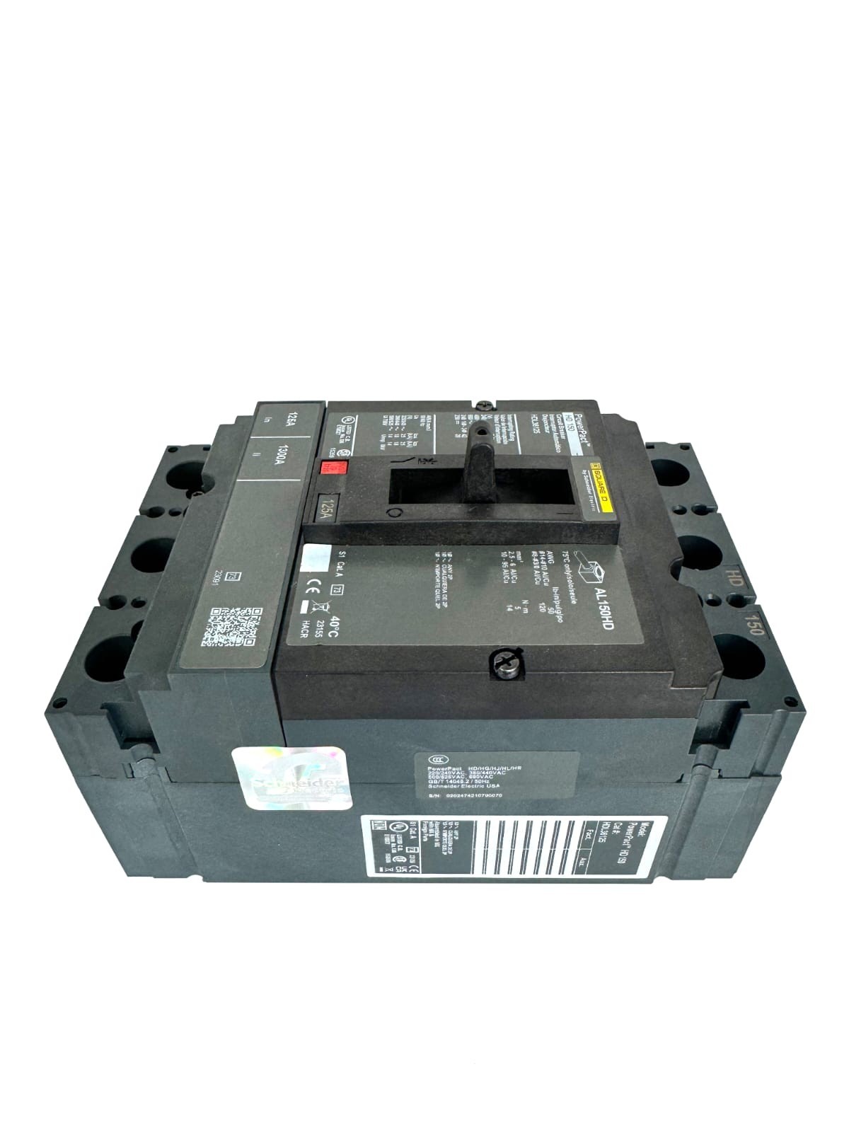 Power PacT Square D 3 Pole Circuit Breaker 150 A – Black (HDL36150)