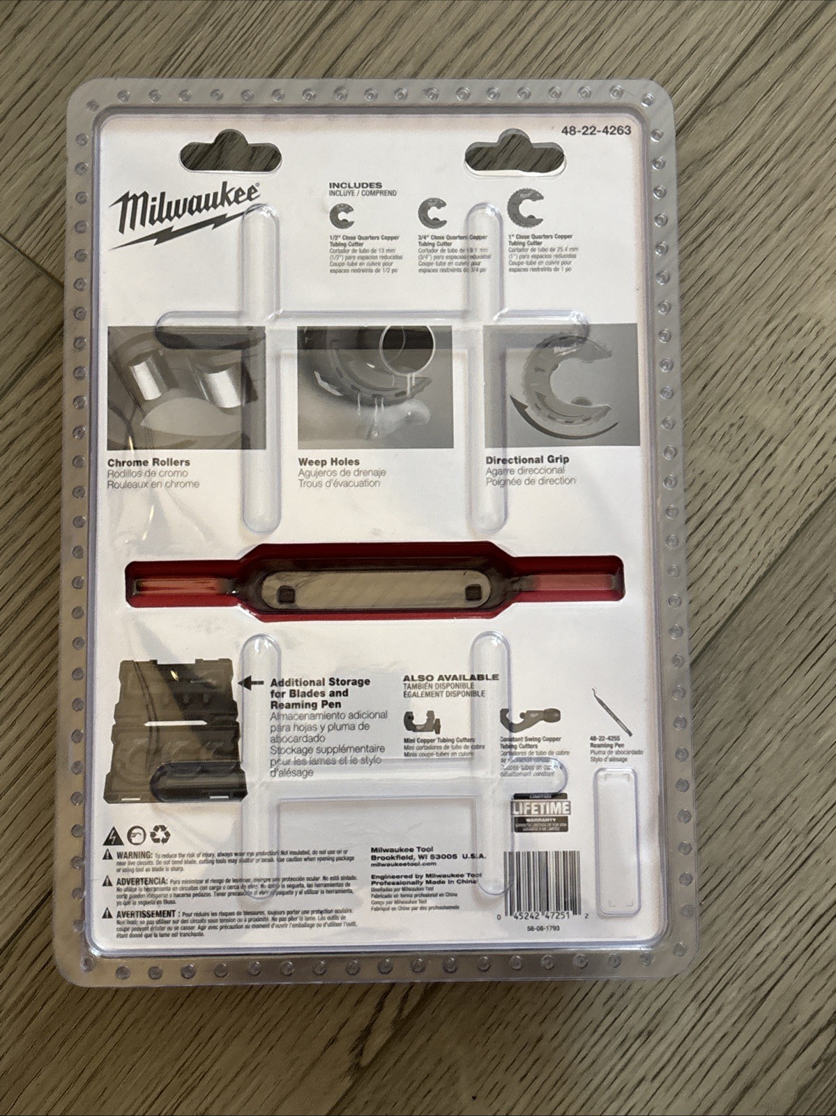 Milwaukee 48-22-4263 3 Piece Close Quarters Tubing Cutter Set NEW IN PACKAGE