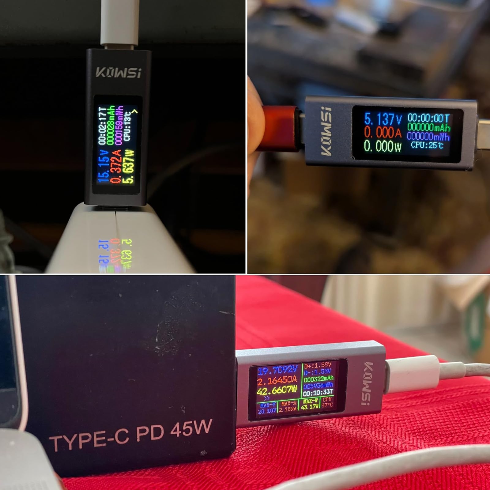 UMLIFE 1PCS USB C Tester Power Meter, 4-30V 0-12A Type-C PD Tester Digital Multi
