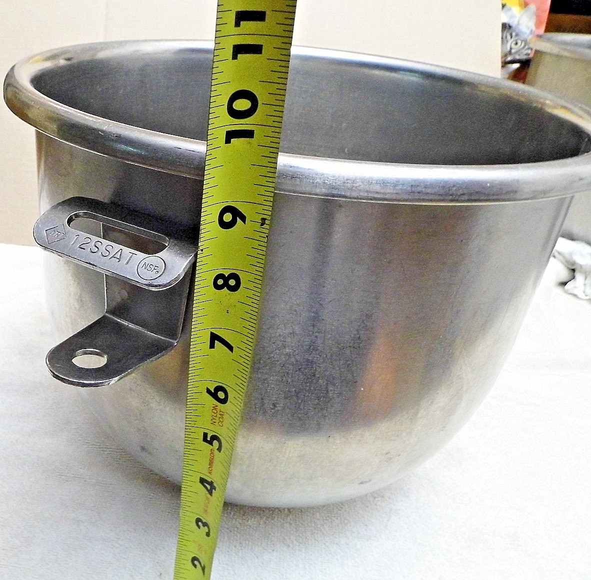 12qt BOWL 12SSAT Stainless Steel Mixing Bowl Hobart A200 Mixer