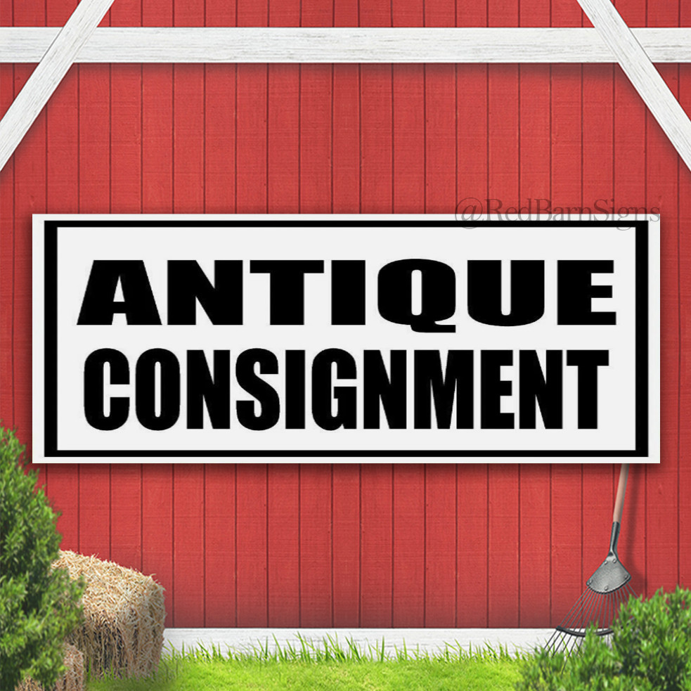 ANTIQUE CONSIGNMENT Indoor Outdoor Banner Sign with grommets