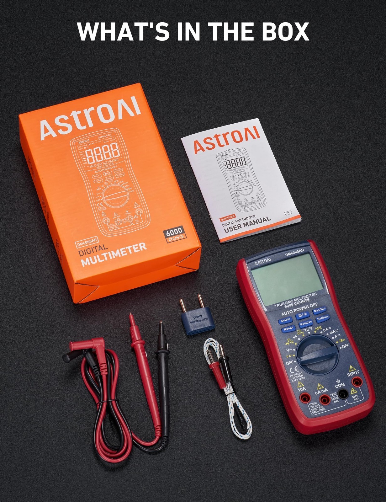 AstroAI Digital Multimeter – Compact Analyzer for AC/DC Voltage & Current