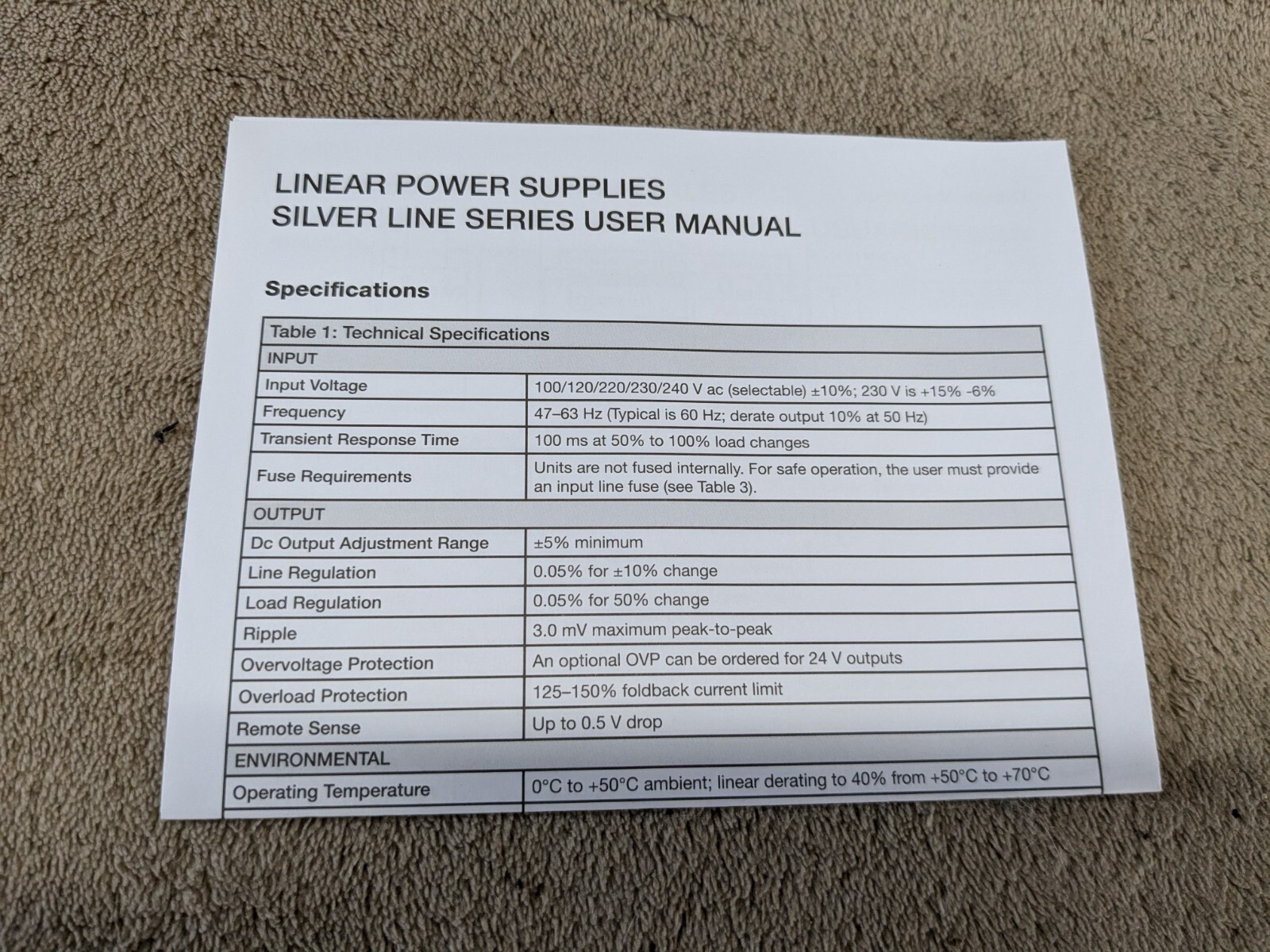 EMERSON SOLA HD Linear POWER SUPPLY SLS-24-072T SLS24072T