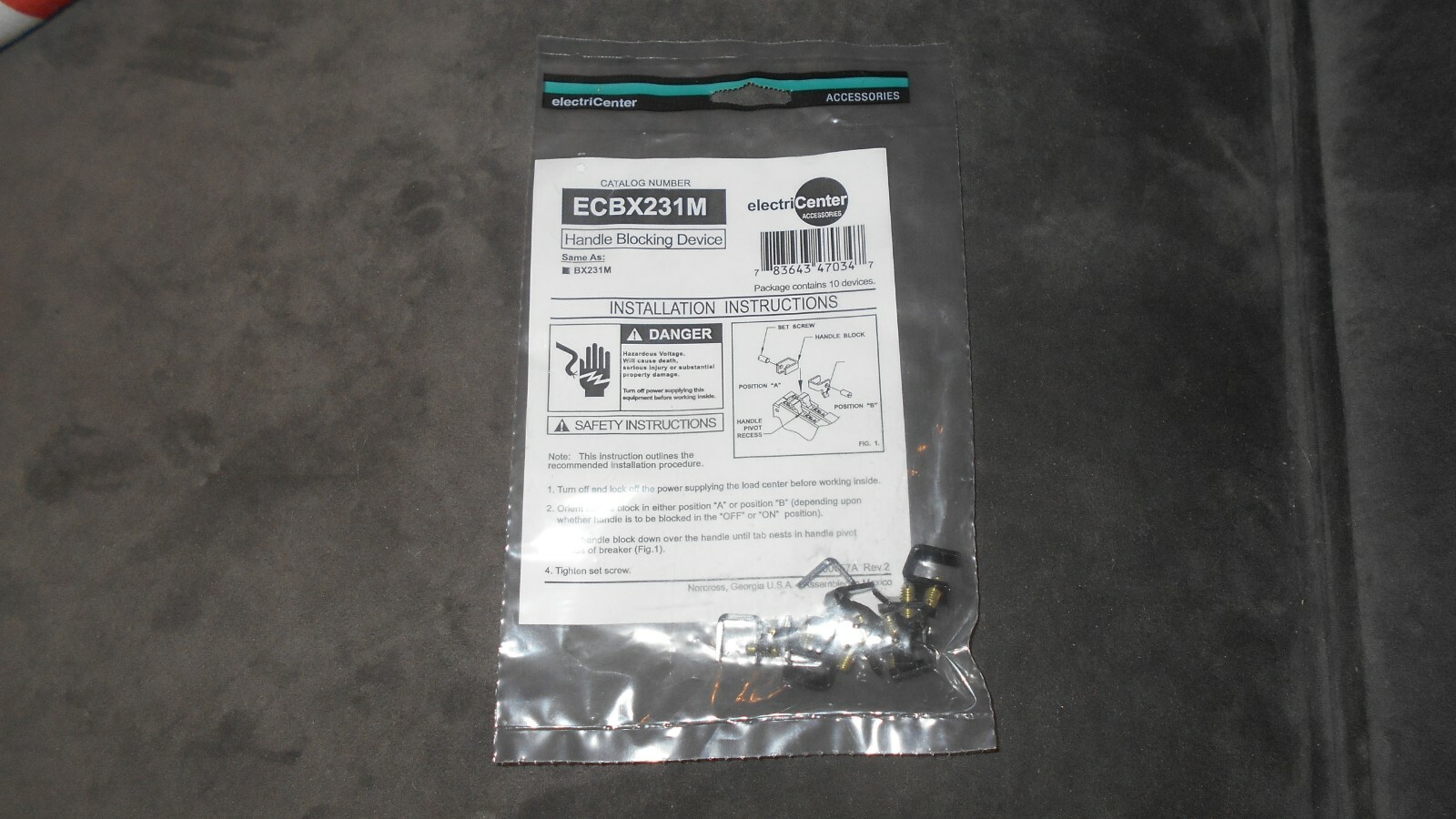 SIEMENS BX231M ECBX231M CIRCUIT BREAKER LOCK HANDLE BLOCKING DEVICE 10 PK