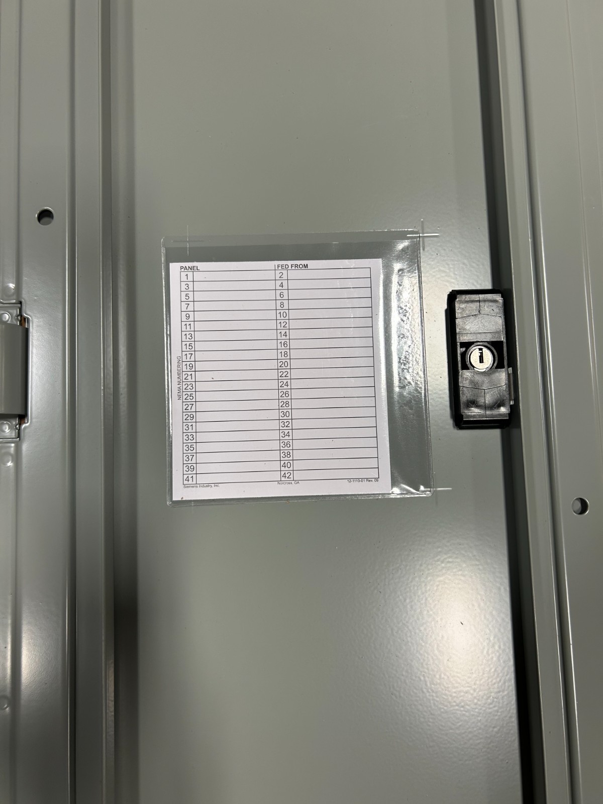 New Siemens S44B Fas-Latch Surface Mount Panelboard Trim