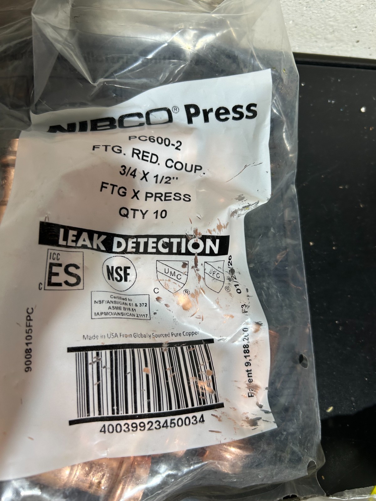 125 – NIBCO VIEGA PROPRESS COPPER PRO PRESS FITTINGS 3/4″ NIB. MADE IN USA