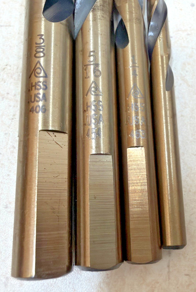 Aligning Reamer and Drill Kit, 8 Pieces, High Speed Steel, Gold Bowmalloy 20990