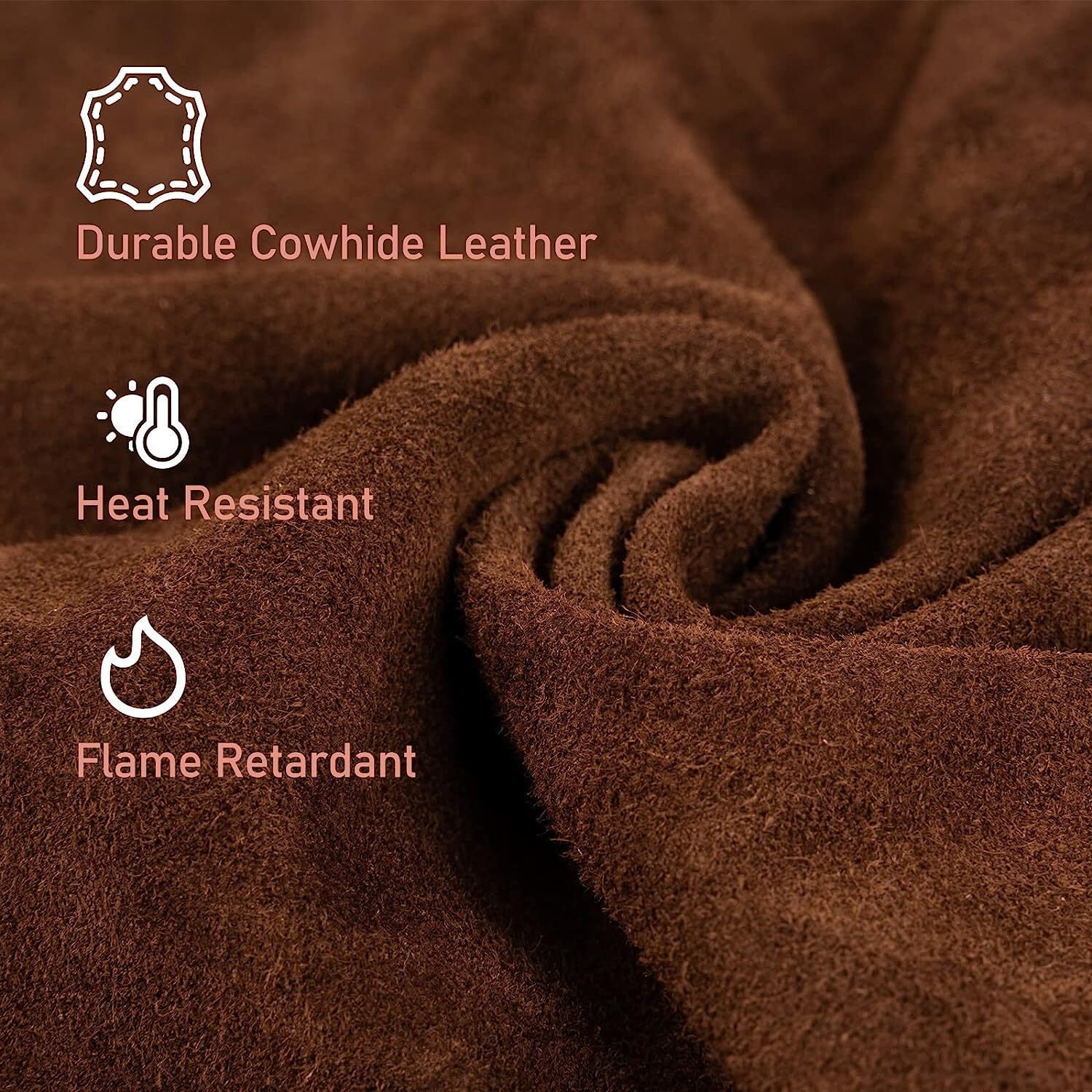 41″x 23″Cowhide Leather Welding Apron Heat Resistant Clothing with pockets