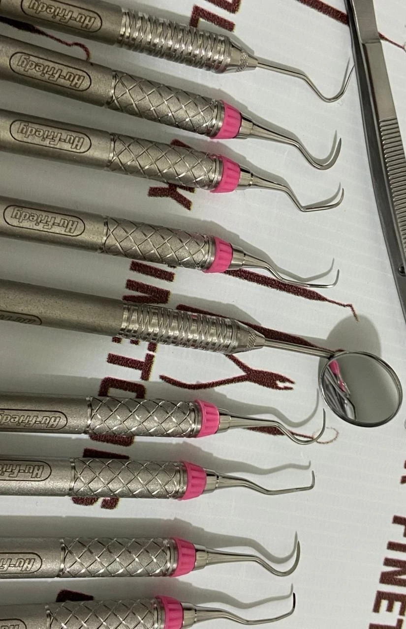 Hu Friedy Dental Hygiene Instruments Set of 10 PCS With Sterlization Cassette
