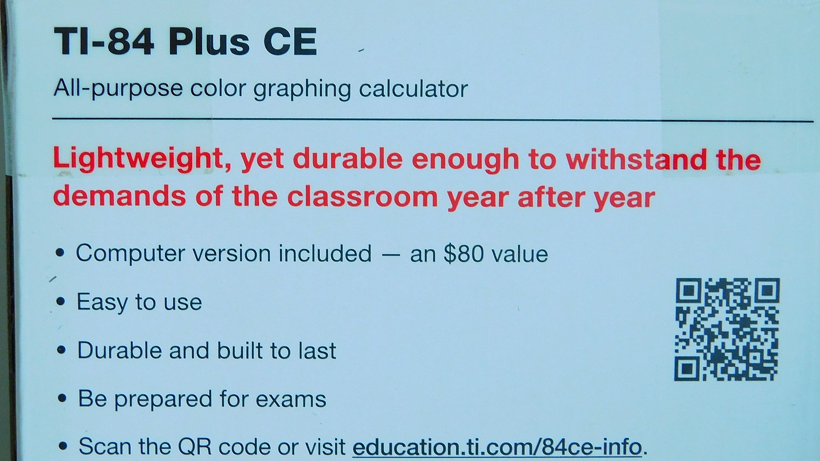 Texas Instruments TI-84 Plus CE All-Purpose Graphing Calculator