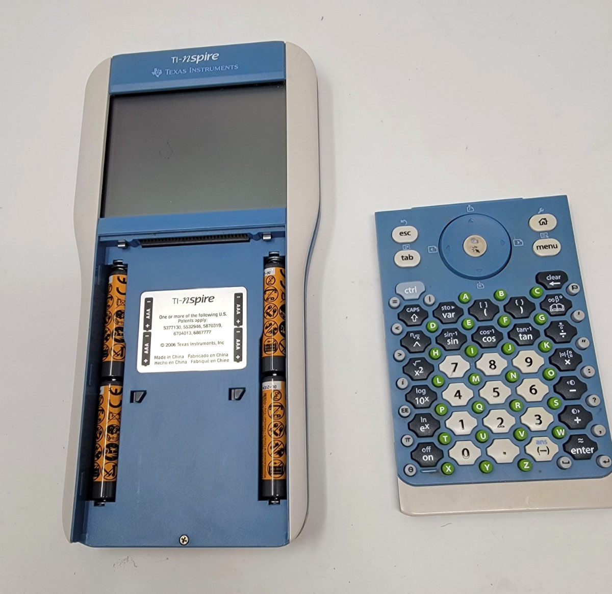 Texas Instrument Ti-Nspire Graphing Calculator Light Blue Gray NO COVER (READ)