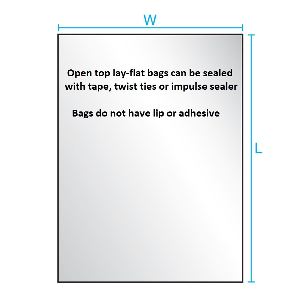 1 Mil Clear Lay Flat Open Top Poly Bags Plastic Baggie Packing Shipping FDA LDPE