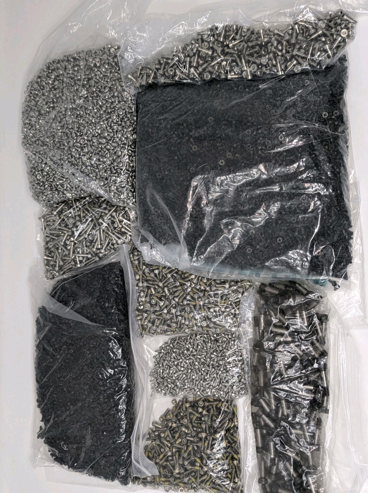 28lb Lot Assorted Machine Screws Industrial – Sizes / Weights as shown