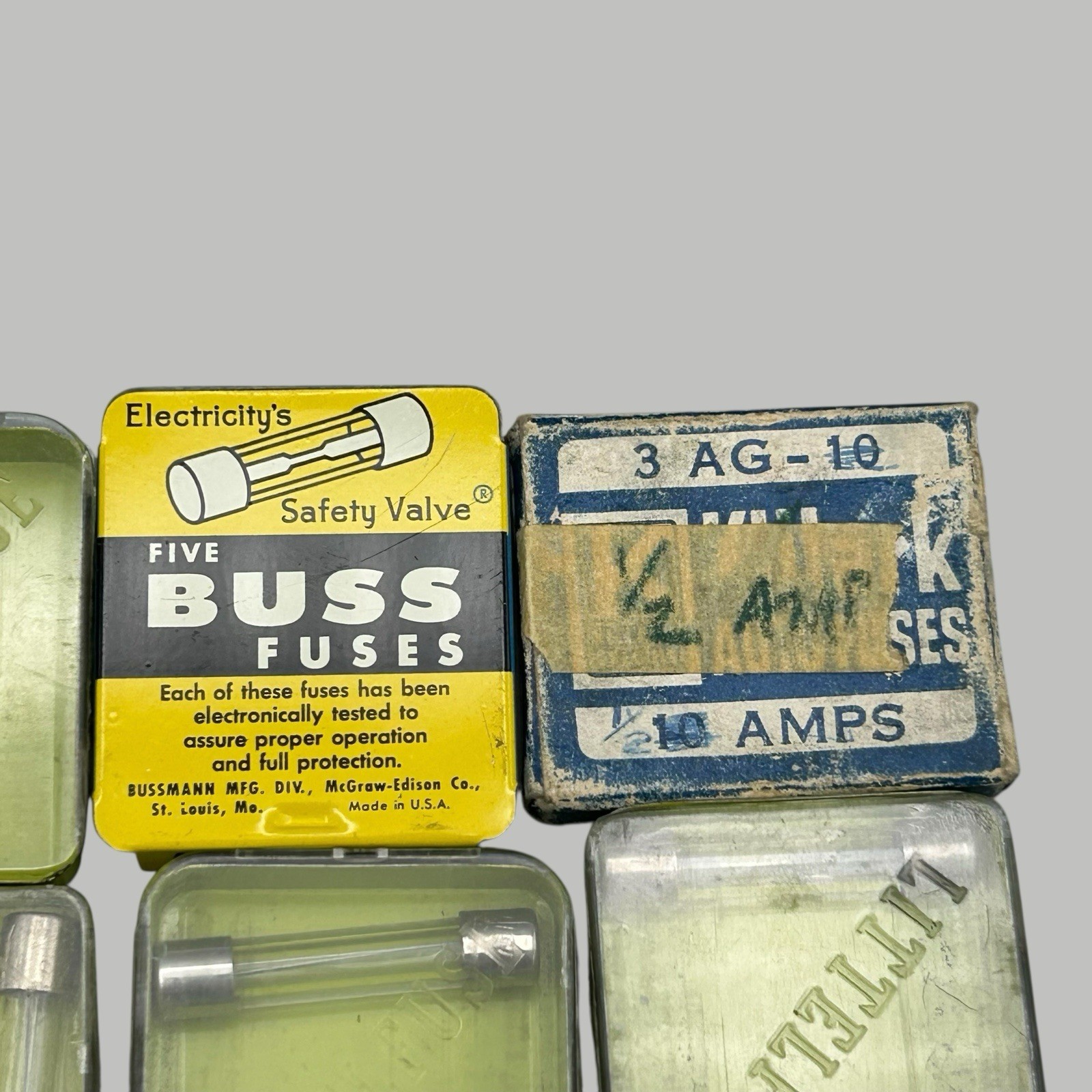 Lot of Littelfuse Vintage Glass Fuses Mixed Lot Untested Ships Quickly