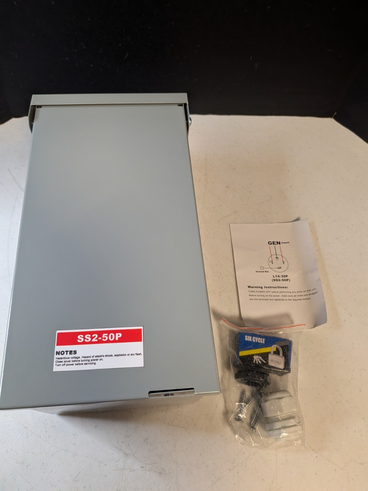 Heavy Duty Pre-Drilled 50 Amp Generator Inlet Box 3R NEMA SS2-50P Big Spac for 3