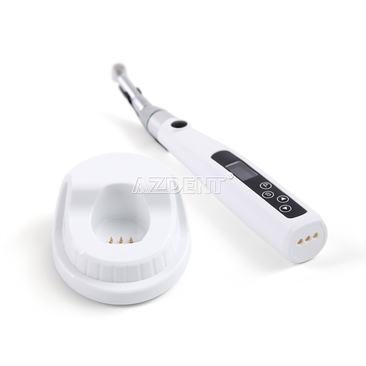 AZDENT Dental Cordless LED Endo Motor 16:1 Reduction Contra Angle Treatment