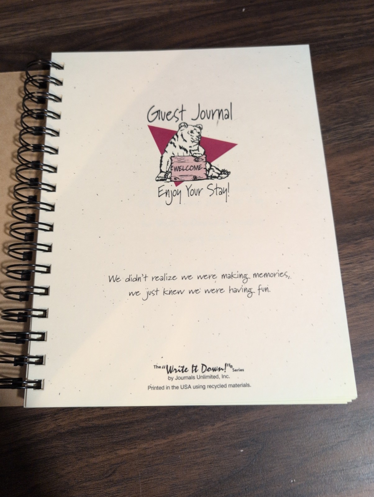 Write it Down series by Journals Unlimited, Guided Journal, Guest Journal