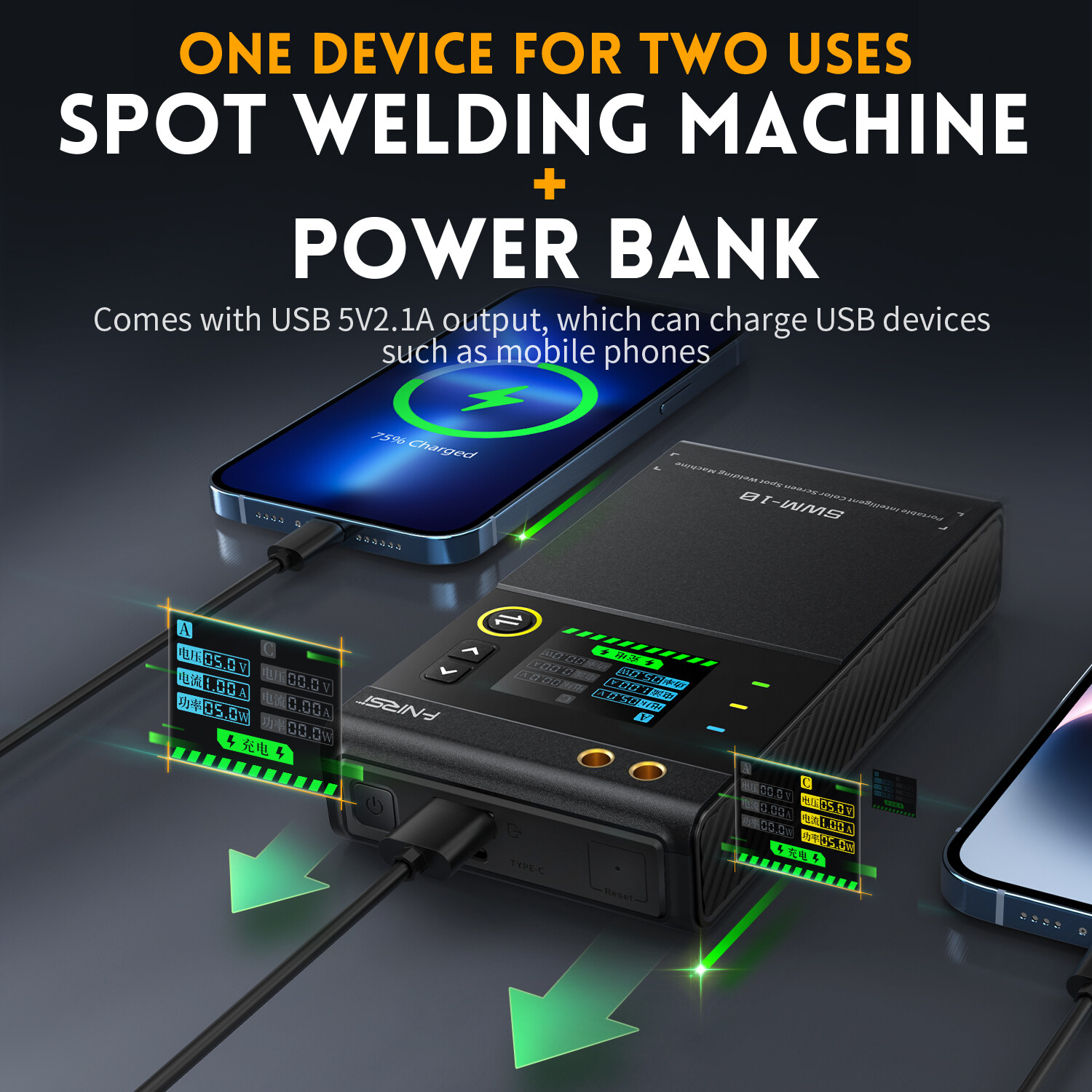 Portable Spot Welder Battery Welding Machine w/ LCD For Phone Nickel/Iron Sheets