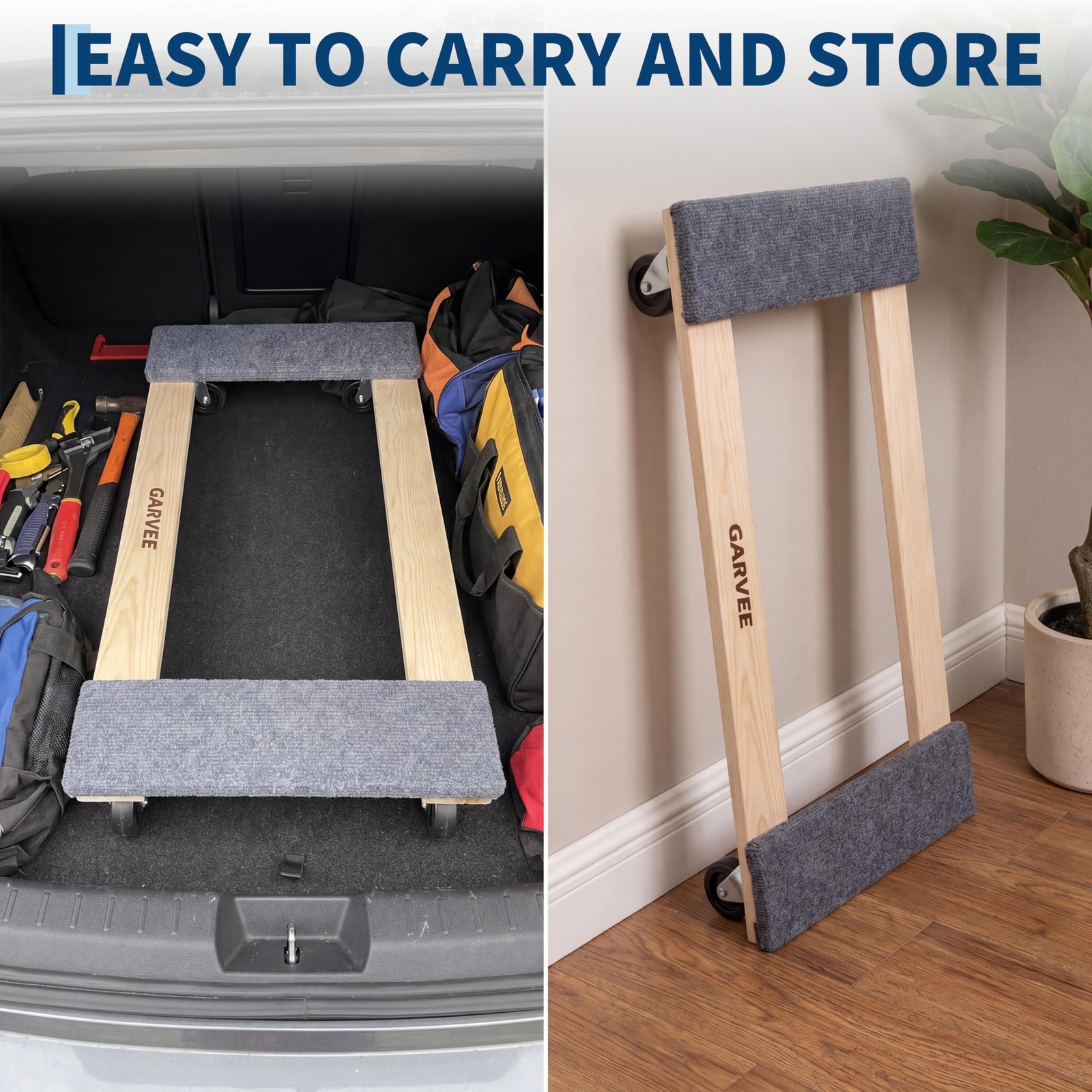 Heavy Duty Furniture Dolly 2-Pack, Moving Dolly with Swivel Wheels 1000 LBS Load