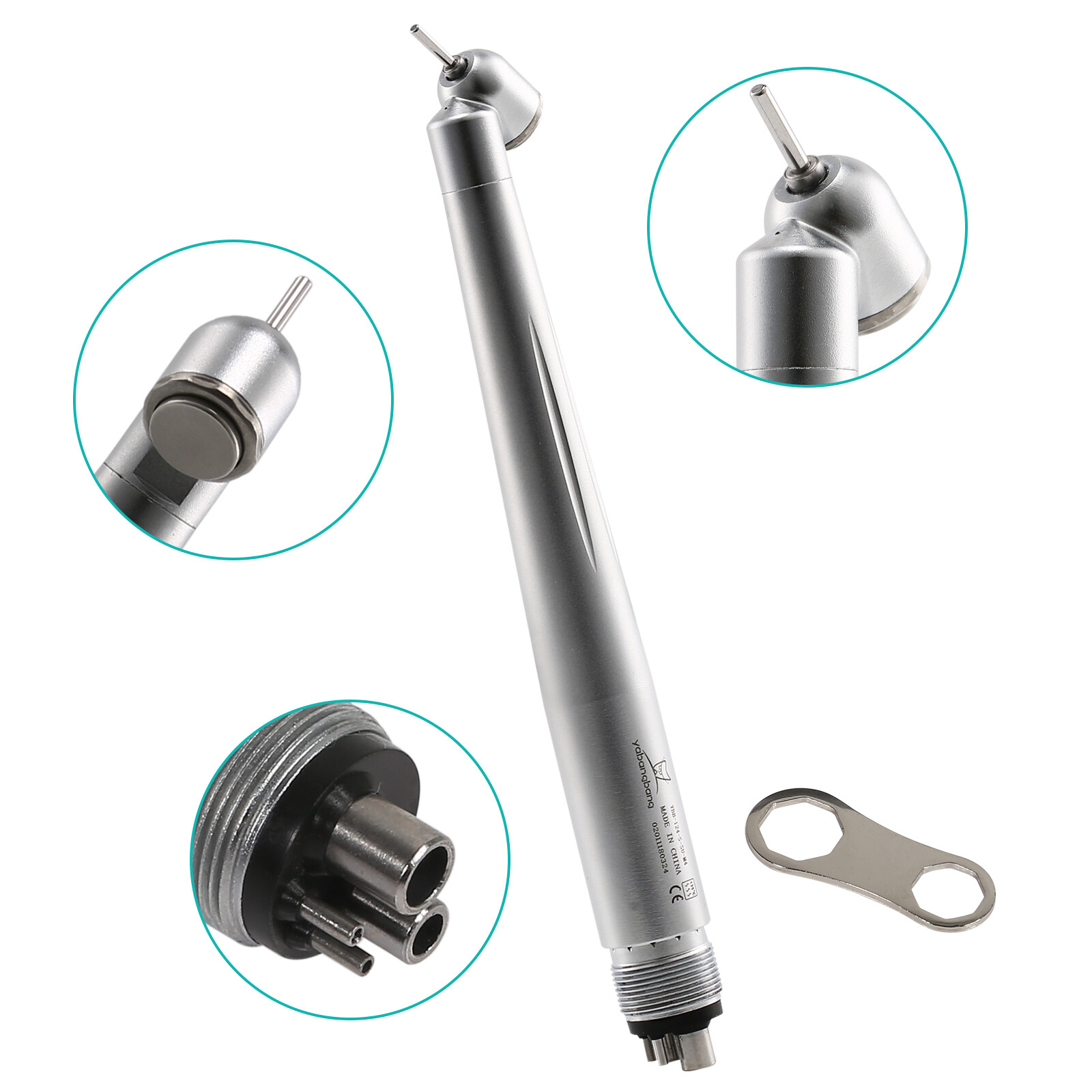1-5pcs Dental 45 Degree Surgical High Speed Handpiece Push Button 4Hole WCA4