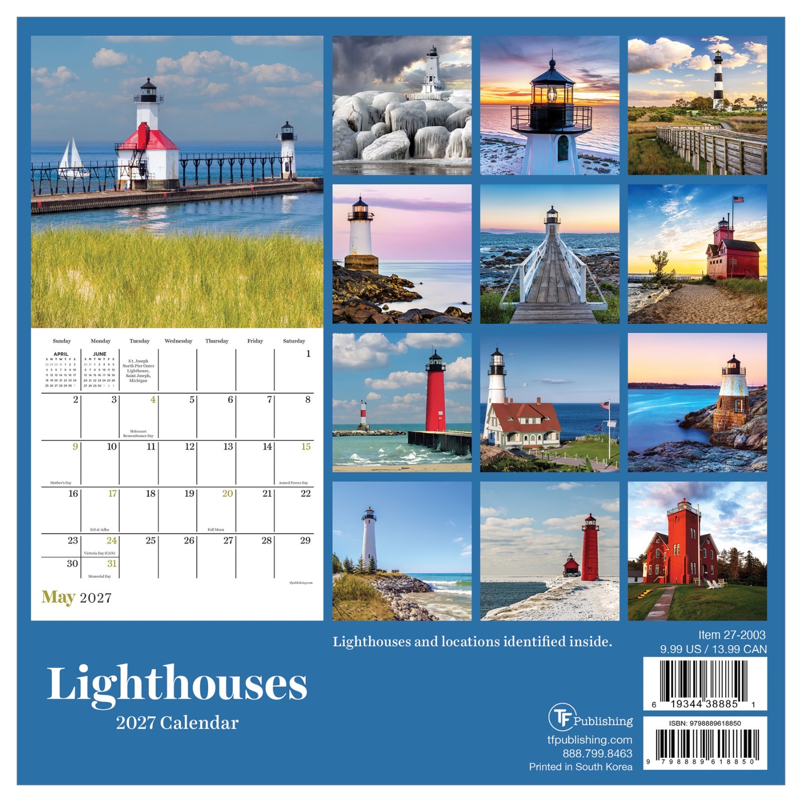 2027 Lighthouses Mini Calendar