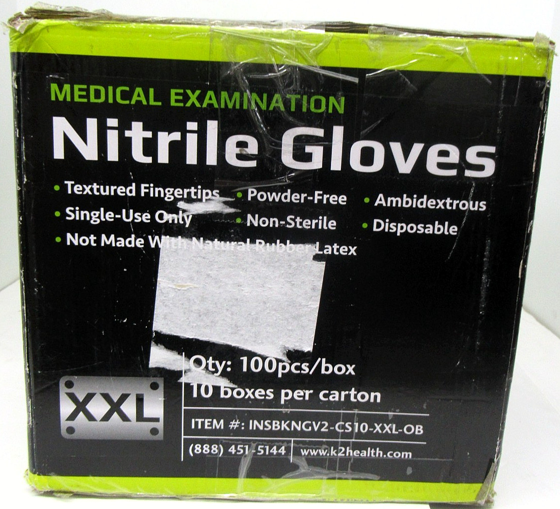 Inspire Black Nitrile Gloves HEAVY DUTY 6 Mil, 1000 Gloves