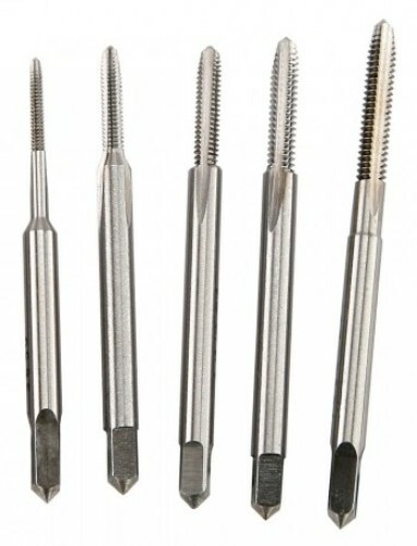 Tap Set 2-56, 3-48, 4-40, 6-32, 8-32. High Speed Steel. Total of 5 Pieces.