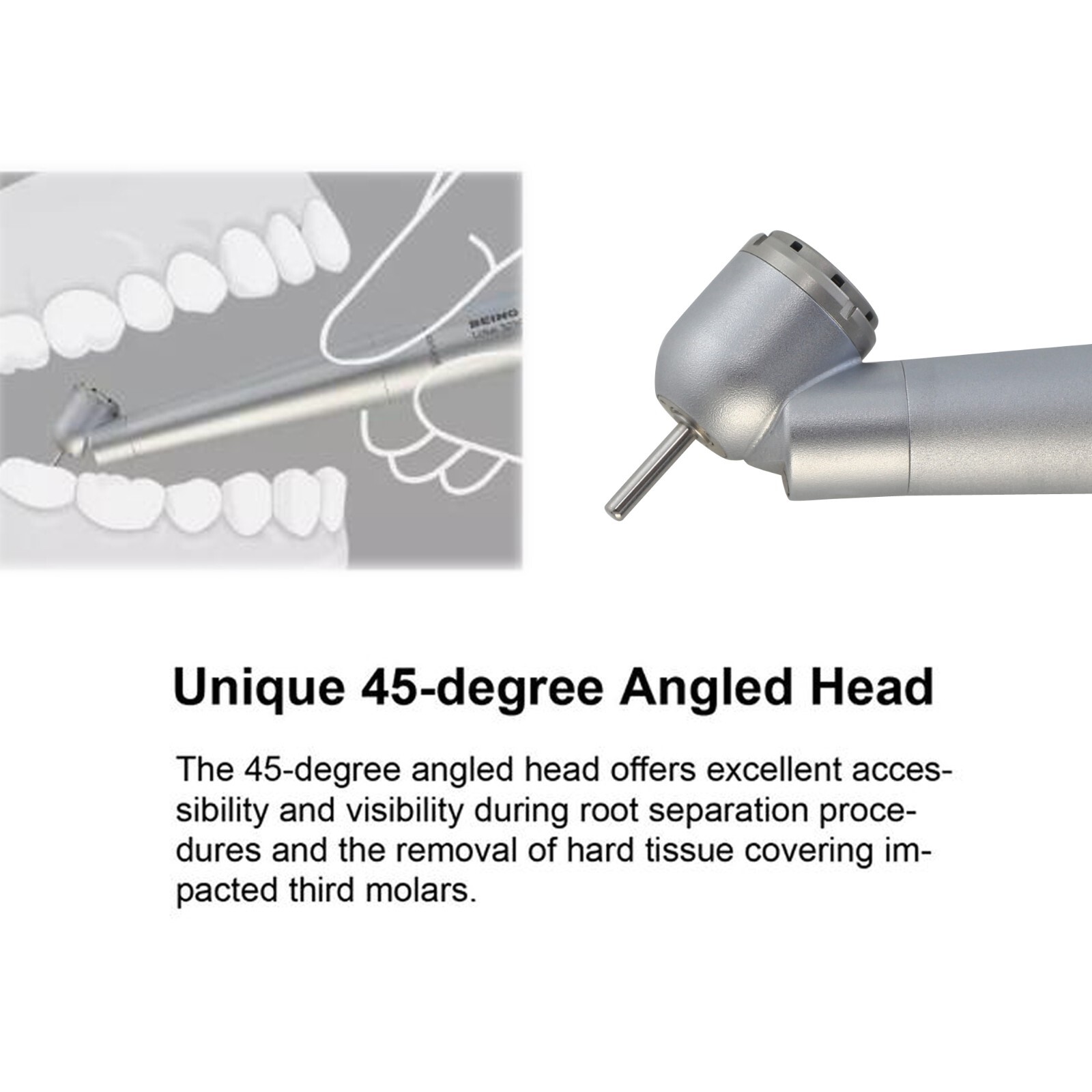 BEING Dental 45 Degree Surgical LED Handpiece High Speed KaVo NSK Coupler 6 Pin
