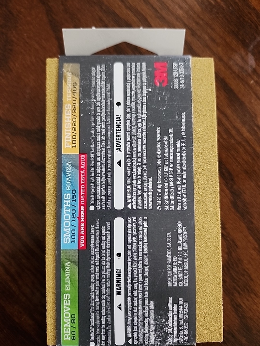 3M Sandblaster™ Pro, Dust Channeling And Clog Resistant 120 Medium Sponge
