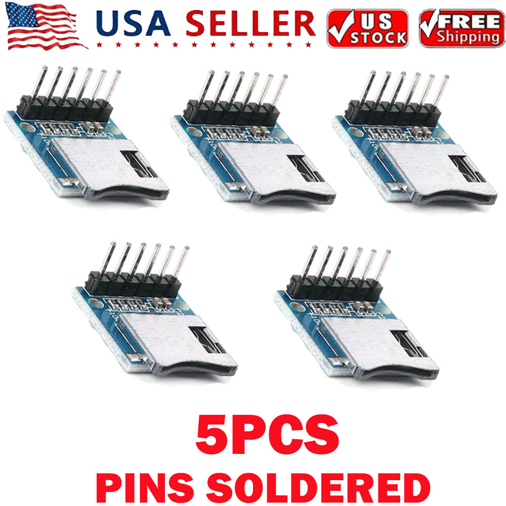 5X TF Micro SD Card Module Mini Soldered Memory Modules For Arduino ARM AVR USA