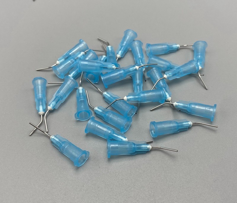 Dental Irrigation Bent Needle Dispensing Tips Acid Etch Flow Tip Needle Flowing