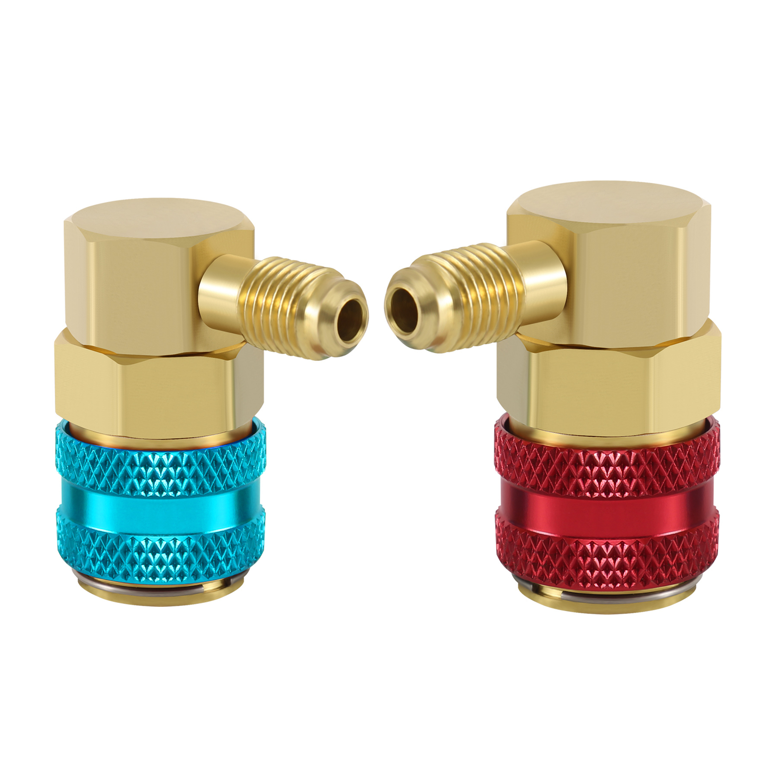 2x R134a Low High Quick Connector Adapter Coupler Auto A/C Manifold Gauge HVAC