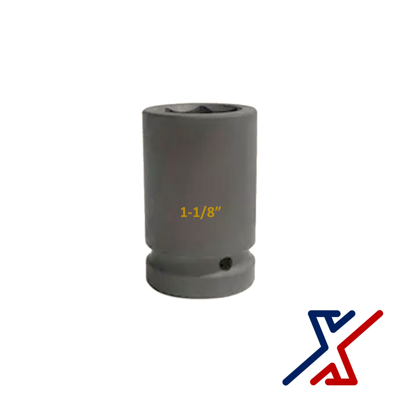 1-1/8″ x 1″ Drive, 6 Point Deep Impact Socket, Spindle Axle Nut by X1 Tools